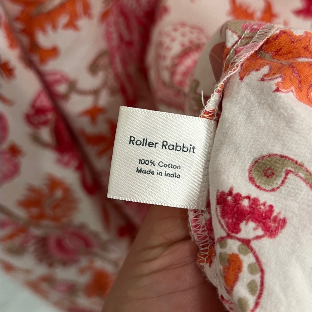 Roller Rabbit White and Orange Patterned short robe - Picture 5 of 5